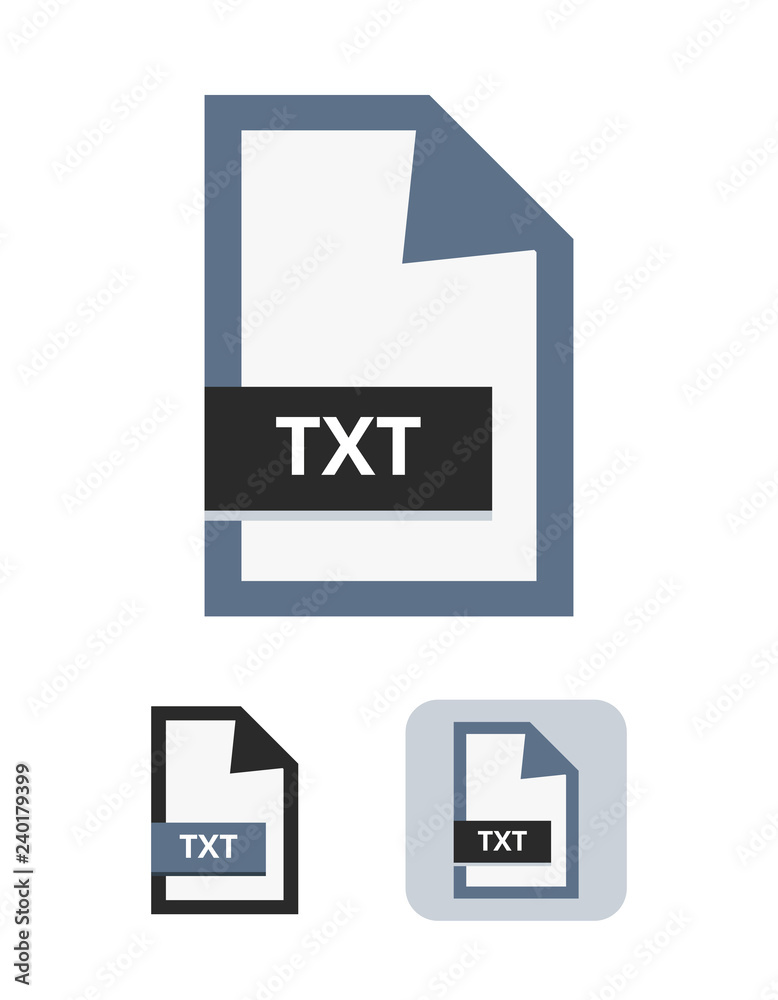 Poster txt file flat vector icon. symbol of txt – a text file only for plain text isolated on a white backg