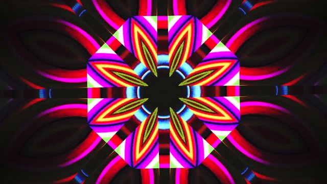 Fractal caleidoscopico abstracto. De formas geometricas y multiples colores 