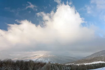 Foto auf Alu-Dibond View to Polonina Wetlinska (Wetlinska Clearing), Bieszczady Mountains, Bieszczady National Park, Carpathians Mountains, Poland © Maciej