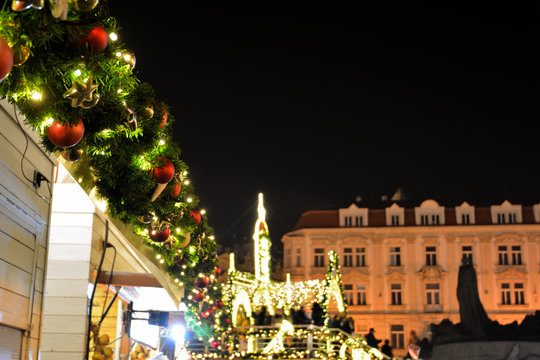 Christmas market - Old town Prague Czech republic