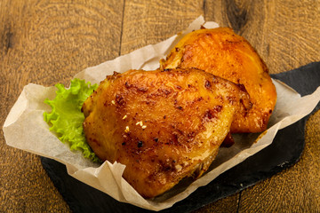 Roasted chicken thighs