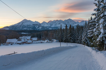 view from Polana Zgorzelisko to the Tatra Mountains, Poland © Maciej