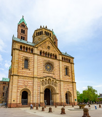 Fototapeta na wymiar Imperial Cathedral Basilica of the Assumption and St Stephen, also Speyer Cathedral, Speyer, Germany