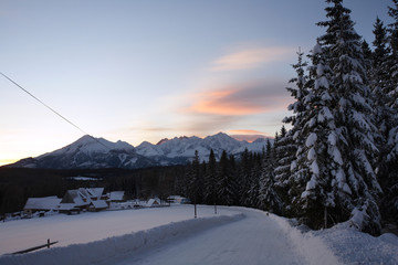 view from Polana Zgorzelisko to the Tatra Mountains, Poland © Maciej