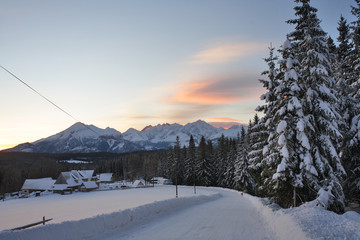 view from Polana Zgorzelisko to the Tatra Mountains, Poland © Maciej