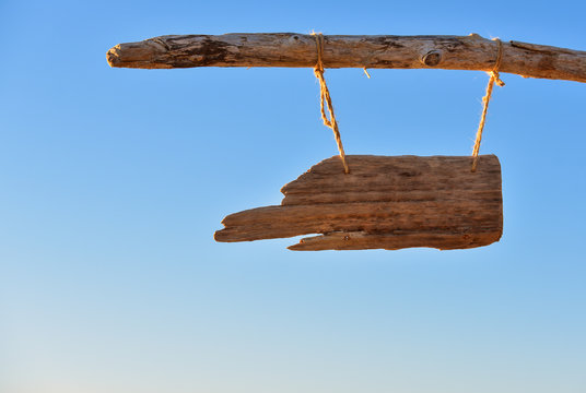 Empty old wooden board