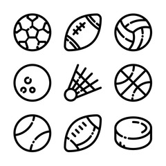 Sport Balls Icon Set
