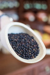 black peppercorns