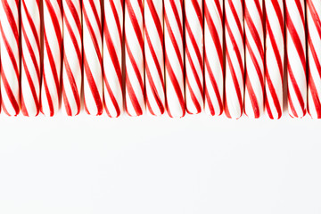 Red and White Striped Peppermint Candies