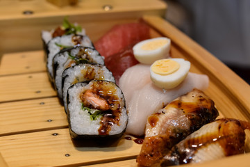 sushi rolls on plate