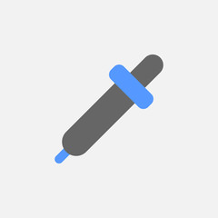 Dropper flat icon vector isolated on white background