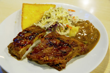 Australia Strip Loin Meat with vegetable salad