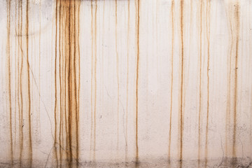 Rust stains on white walls