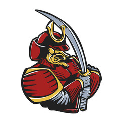 Samurai warrior symbol illustration