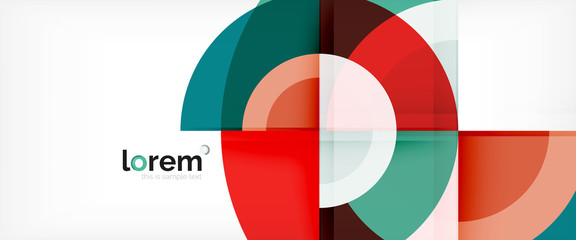 Fototapeta premium Multicolored round shapes abstract background