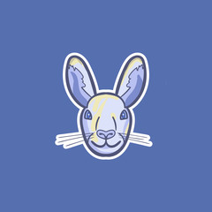 hare portrait vector illustration