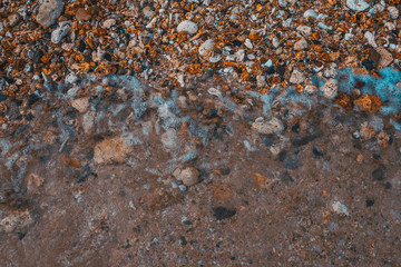 Pebbles, sand and water textures