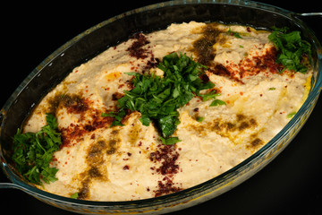 chickpea paste, hummus

