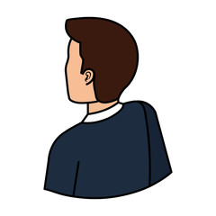 elegant businessman back avatar character