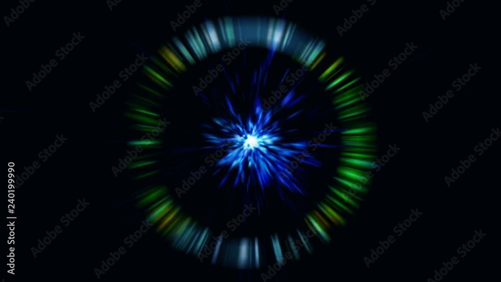 Wall mural abstract circular beautiful rays light radial pattern animation background