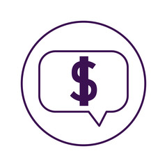 speech bubble with dollar symbol