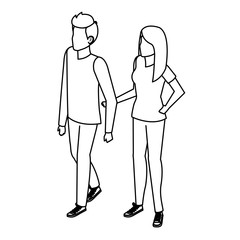 couple avatar characters icons