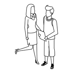 couple avatar characters icons