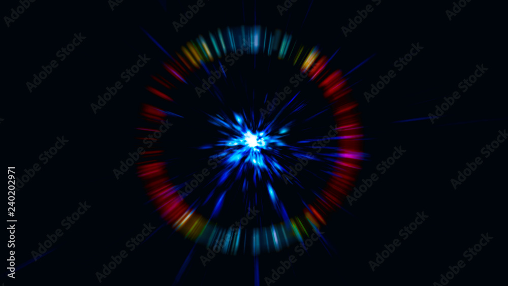 Wall mural abstract circular beautiful rays light radial pattern background