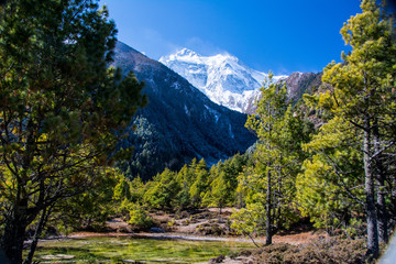 Fototapeta na wymiar beautiful view on the Himalayas Mountains