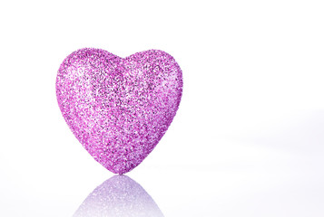 Pink heart isolated