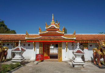 Obraz premium Beautiful landscape of ancient temple in wat wangkam Temple, Khao Wong, Kalasin, Thailand