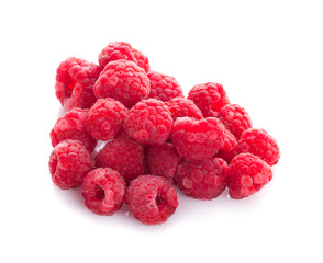 Raspberry fruit isolated over white background
