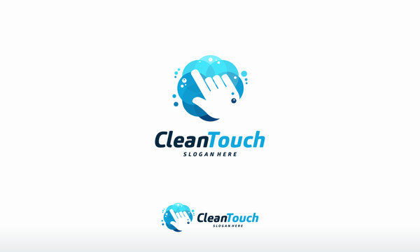 Clean Touch logo designs concept vector, Simple Clean logo template, Online Cleaning logo symbol