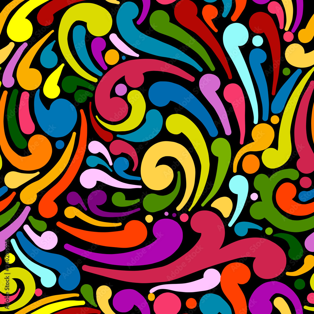 Aufkleber abstract swirl seamless pattern for your design
