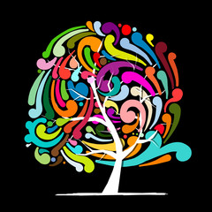 Abstract swirl tree for your design