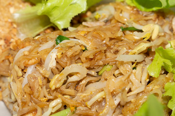 padthai thai food traditional closeup