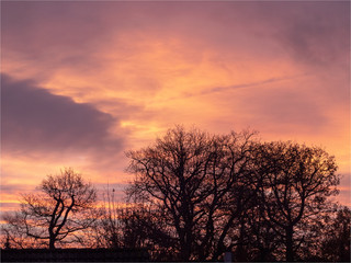 lever de soleil à Verneuil-sur-Seine près de Paris