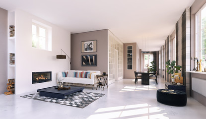 modern living interior.