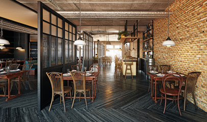 modern restaurant interior design.