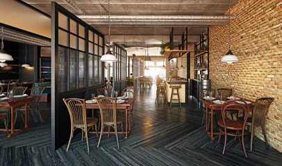 Papier Peint photo Restaurant modern restaurant interior design.