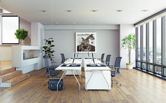 modern office interior.