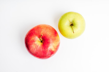 Creative layout made of fruits on a white background