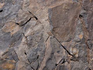 Rock breed texture with shallow and cracks. Stone pattern closeup.