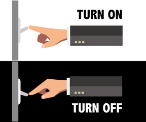 Turn on and turn off the light with the wall switch