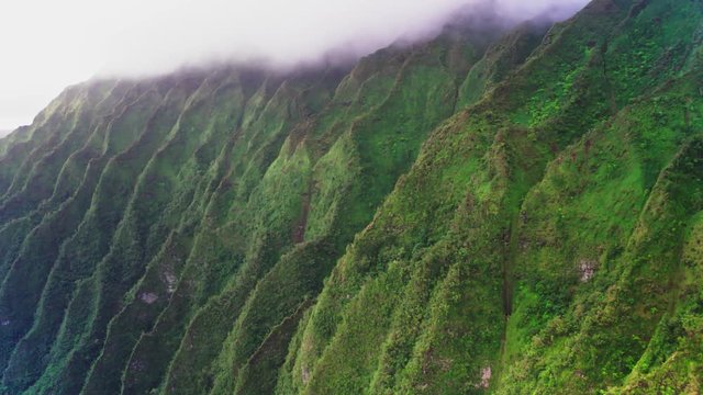 Cinematic Aerial of Oahu Island in Hawaii 