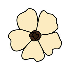 beautiful flower decorative icon