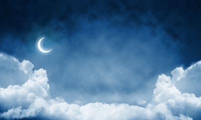 Obraz na płótnie Canvas Wallpaper of cloud night skyscape.