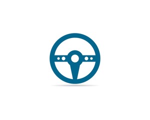 Steering Wheel logo vector template icon illustration design