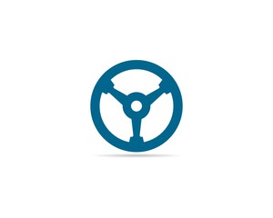 Steering Wheel logo vector template icon illustration design 