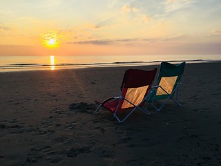 campingstühle am strand